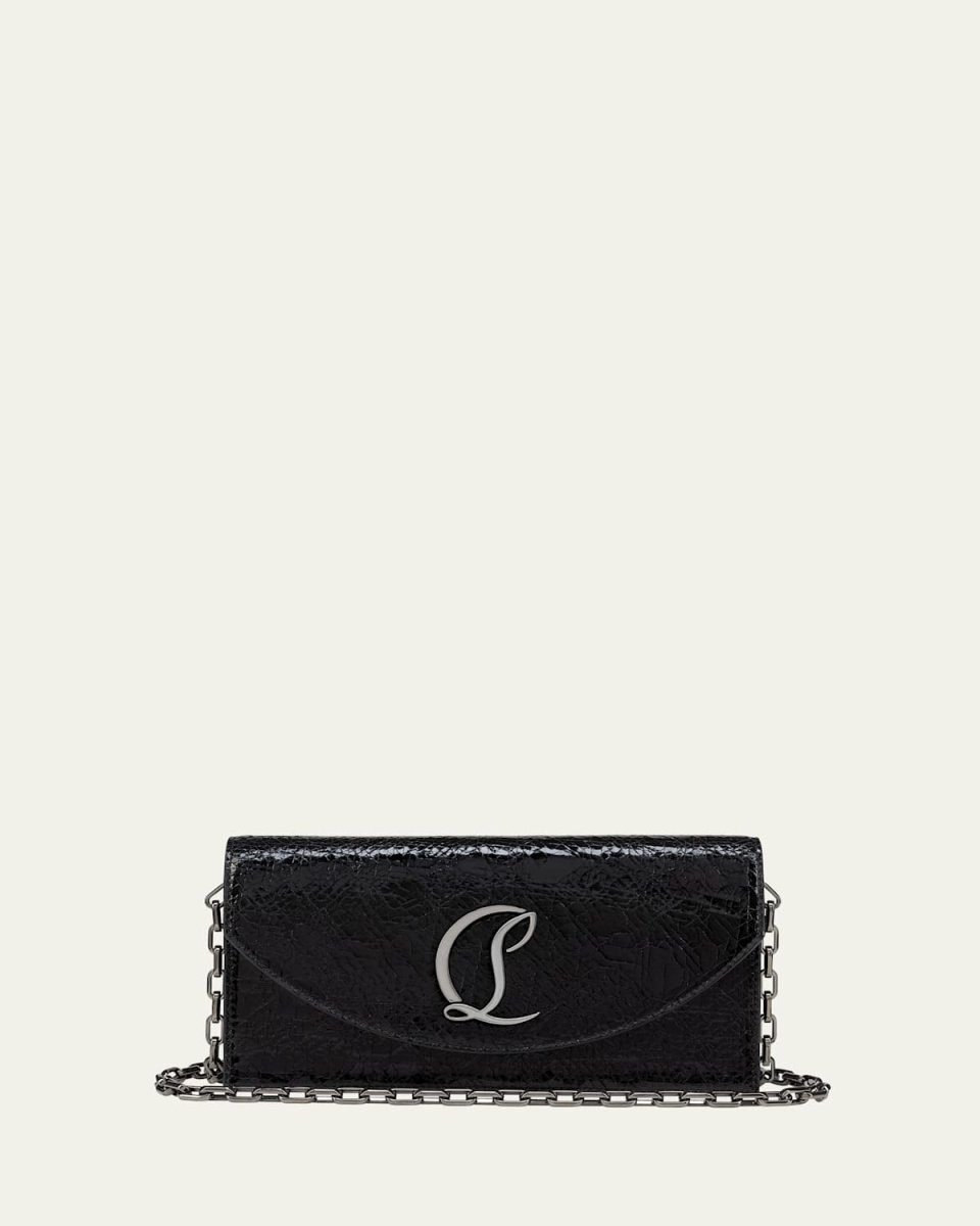 Loubi54 Crinkled Leather Clutch Bag